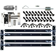 Zwarte Beslagset + cilinder slot DUBBELE OPGEKLAMPTE DEUR 42.7964 Zwarte Beslagset + cilinder slot DUBBELE OPGEKLAMPTE DEUR 42.7964